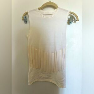 Dion Lee cotton bustier cream white tank top, brand new size US2-4